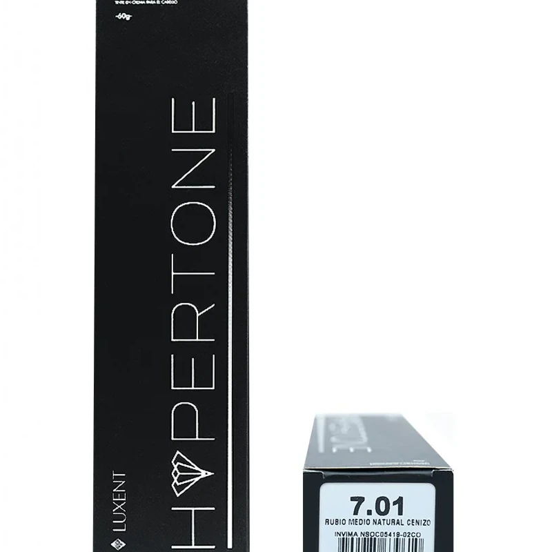 LUXENT Tinte Hypertone 7.01 Rubio Medio Cenizo Natural